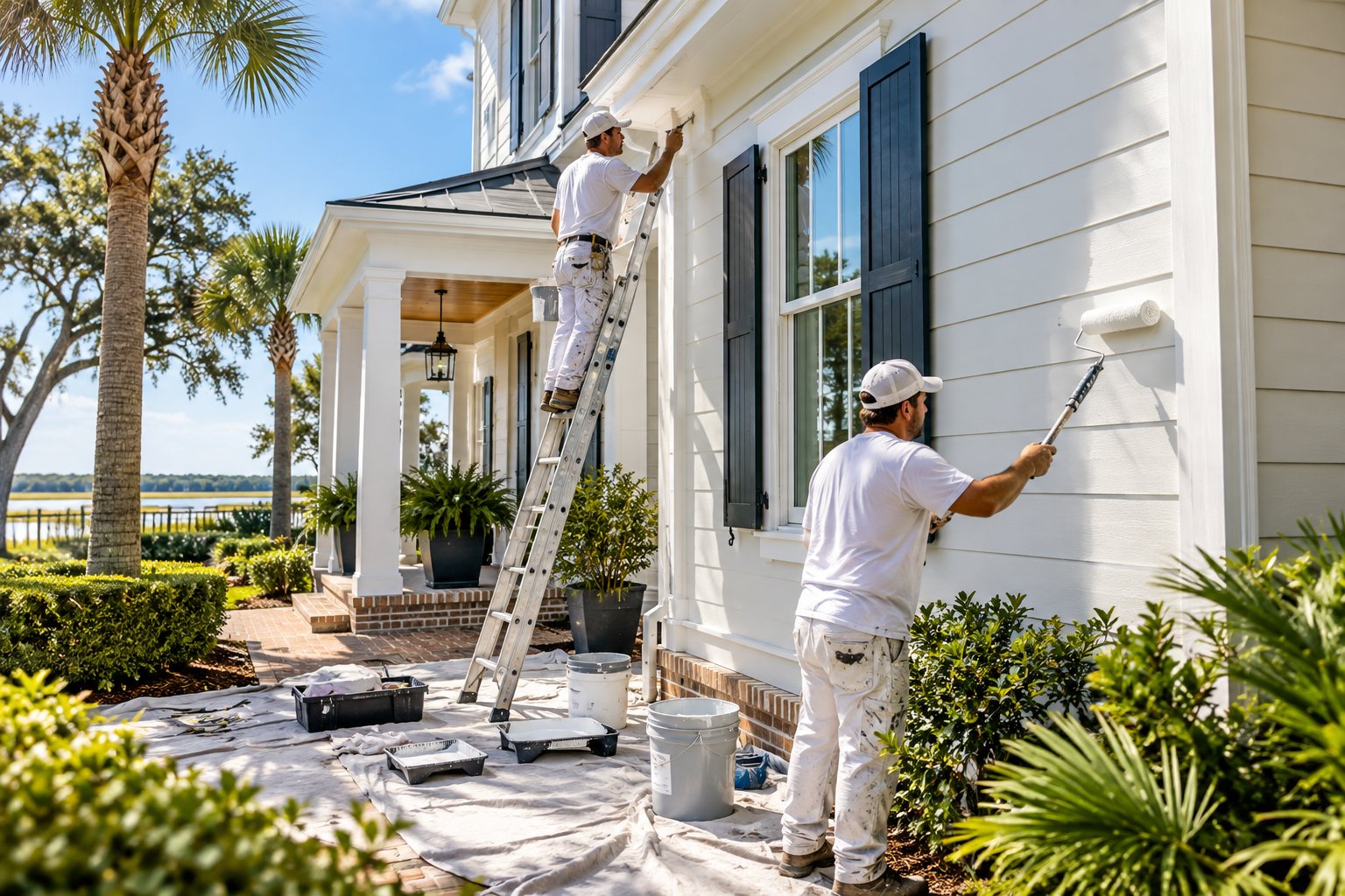 Siding, second coat
